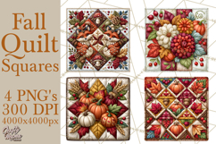 Fall Quilt Square Pattern PNG Designs Product Image 1