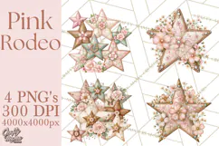 Pink Rodeo Western Clipart PNG, Rustic Cowgirl Product Image 1