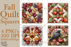 Fall Quilt Square Pattern PNG Designs Product Image 1