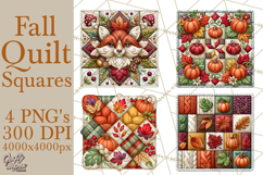 Fall Quilt Square Pattern PNG Designs Product Image 1