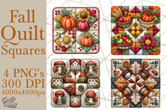 Fall Quilt Square Pattern PNG Designs Product Image 1