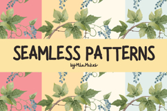 Soft Green Grapevine Seamless Pattern Product Image 1