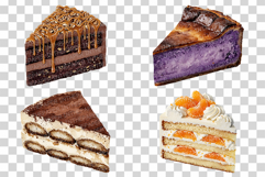 Slice Cake | Watercolor Sweet Bakery Dessert Fruit Chocolate Product Image 8