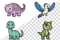 Cute Dinosaur | cartoon clipart baby dino animal character Product Image 8