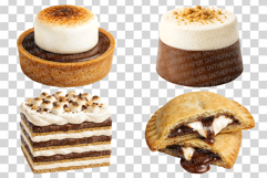 Smores Dessert | Watercolor PNG Chocolate Marshmallow Bakery Product Image 8