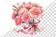 Pink Mother's Day | Watercolor PNG Clipart Mom Child Love Product Image 8