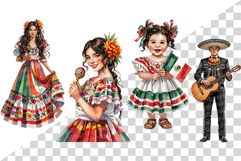 Cinco de Mayo PNG | Watercolor Clip Art Mexican Fiesta Taco Product Image 8