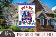Patriotic Gnomes Flag Sublimation PNG - God Bless America Product Image 2
