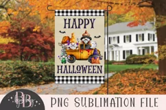 Happy Halloween Gnomes Garden Flag Sublimation PNG Product Image 1