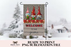 Christmas Gnomes Garden Flag PNG For Sublimation Product Image 1