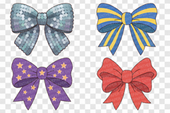Cute Bow | Clipart SVG EPS PNG Ribbon Heart Polka Dot Stripe Product Image 8
