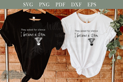Dark Goth Storm witchy Quote They Asked for Silence svg Product Image 8