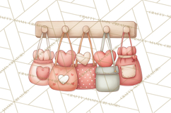 Valentine Book Nook Clipart, Mini Library Valentine Art Product Image 2