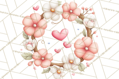 Valentine Book Nook Clipart, Mini Library Valentine Art Product Image 3