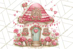 Heart Homes Valentine Clipart PNG, Whimsical Houses Product Image 3