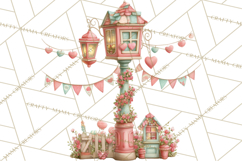 Heart Homes Valentine Clipart PNG, Whimsical Houses Product Image 5