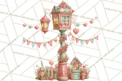 Heart Homes Valentine Clipart PNG, Whimsical Houses Product Image 5