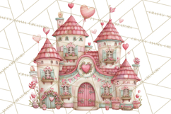 Heart Homes Valentine Clipart PNG, Whimsical Houses Product Image 2