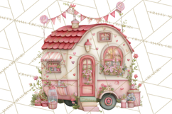 Heart Homes Valentine Clipart PNG, Whimsical Houses Product Image 5
