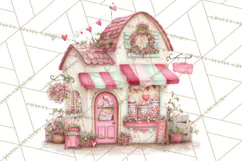 Heart Homes Valentine Clipart PNG, Whimsical Houses Product Image 2