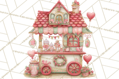 Heart Homes Valentine Clipart PNG, Whimsical Houses Product Image 3