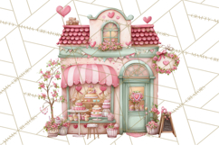 Heart Homes Valentine Clipart PNG, Whimsical Houses Product Image 4