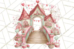 Heart Homes Valentine Clipart PNG, Whimsical Houses Product Image 2