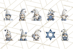 Hanukkah Gnome Clipart, Dreidel Menorah PNG, Blue Star Png Product Image 6