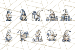 Hanukkah Gnome Clipart, Dreidel Menorah PNG, Blue Star Png Product Image 8