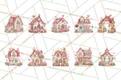 Heart Homes Valentine Clipart PNG, Whimsical Houses Product Image 6
