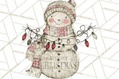 Snowman Clipart, Cute Winter Snowman PNG, Cozy Snowmen Product Image 2