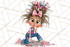 Crafting Cassie Cute Creative Clipart PNG Product Image 2