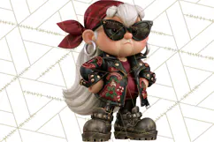 Christmas Biker Clipart PNG, Santa Motorcycle Gang Product Image 3