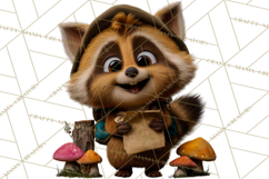 Cozy Exploring Critters Clipart, Camping Clip Art PNG Product Image 2