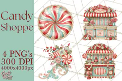 Retro Candy Shop Clipart PNG Product Image 1