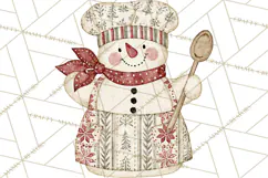 Snowman Clipart, Cute Winter Snowman PNG, Cozy Snowmen Product Image 4