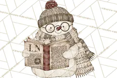 Snowman Clipart, Cute Winter Snowman PNG, Cozy Snowmen Product Image 5