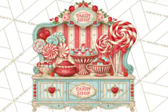 Retro Candy Shop Clipart PNG Product Image 2