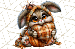 Cute Fall Critter Clipart Woodland Autumn PNG Product Image 5