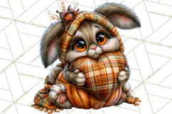 Cute Fall Critter Clipart Woodland Autumn PNG Product Image 5