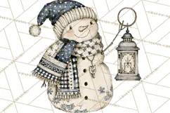 Snowman Clipart, Cute Winter Snowman PNG, Cozy Snowmen Product Image 2