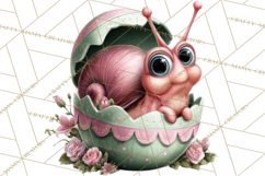 Cute Easter Bugs Clipart PNG, Kids Easter PNG Files Product Image 2