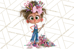 Crafting Cassie Cute Creative Clipart PNG Product Image 4
