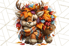 Cute Fall Critter Clipart Woodland Autumn PNG Product Image 3