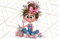 Crafting Cassie Cute Creative Clipart PNG Product Image 5