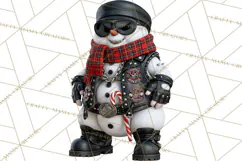 Christmas Biker Clipart PNG, Santa Motorcycle Gang Product Image 5