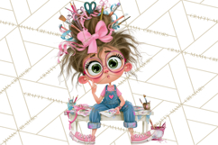 Crafting Cassie Cute Creative Clipart PNG Product Image 2