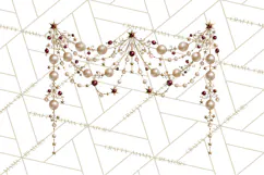 Plum Antique Gold Christmas Clipart PNG Product Image 2
