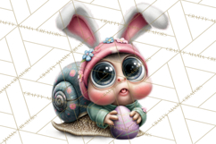 Cute Easter Bugs Clipart PNG, Kids Easter PNG Files Product Image 5