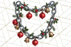 Christmas Biker Clipart PNG, Santa Motorcycle Gang Product Image 4